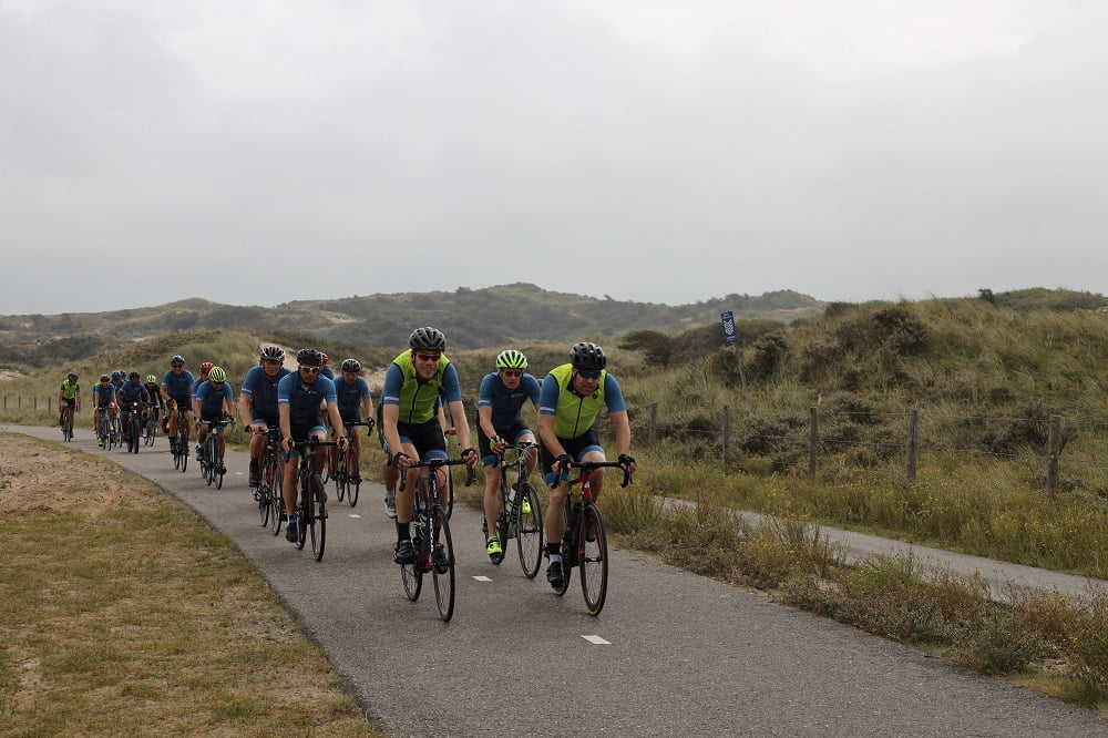 Team riding during CoNet bike ride